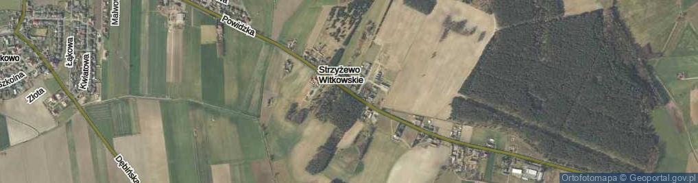 Zdjęcie satelitarne Strzyżewo Witkowskie ul.
